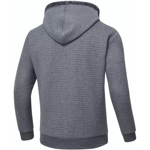 Men's Zip Up Hoodie Heavyweight Fleece Sherpa Lined Sweatshirt Jackets Winter - Picture 2 of 6